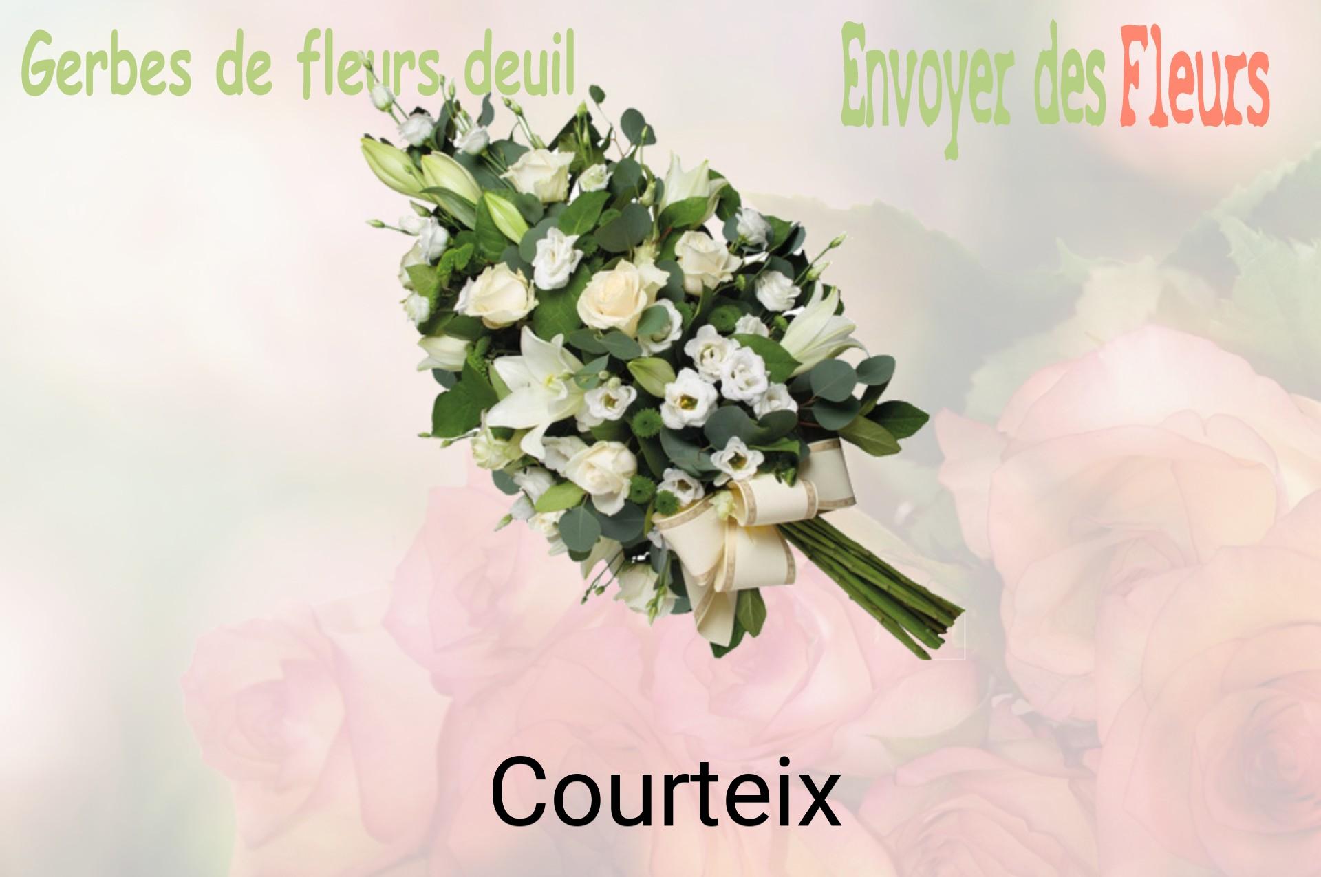 Gerbe de fleurs de deuil livrée à Courteix